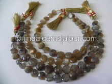 Golden Feldspar Faceted Coin Shape Beads
